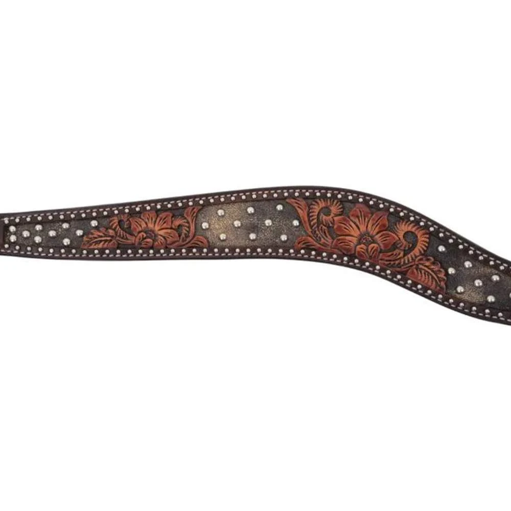 Circle Y Saddlery Dark Flash Arizona Flower Breast Collar - Image 2