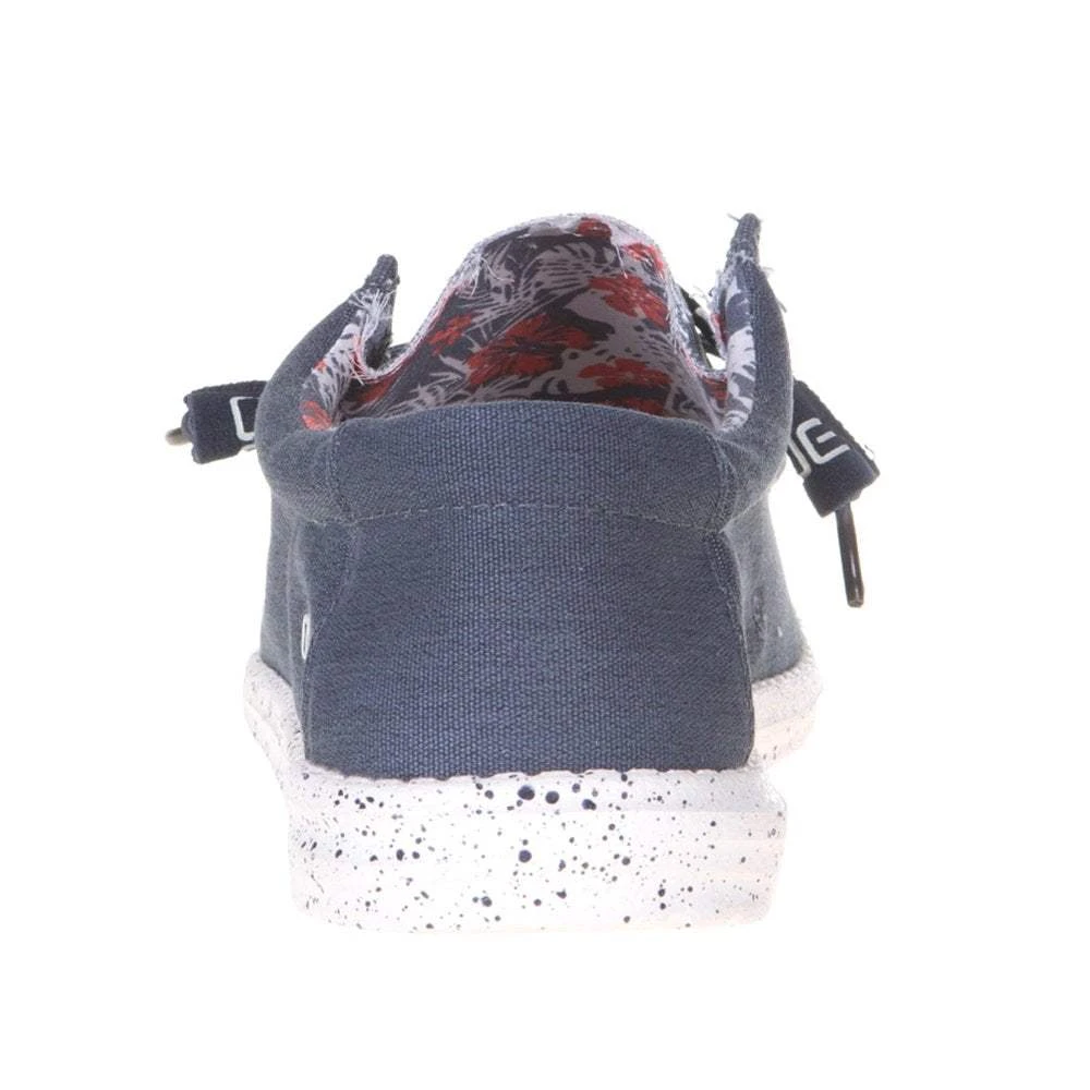 Heydude Men's Hey Dude Blue Wally Stretch Casual Shoe - Image 4