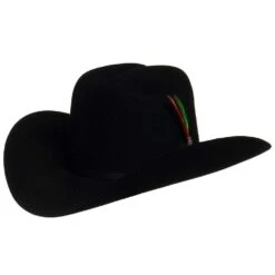 Stetson Hats 6X Precreased Rancher Black 4in. Brim Black Felt Cowboy Hat