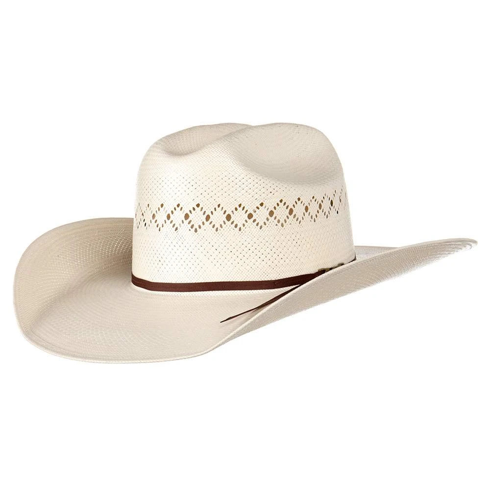 American Hats Ivory 8400 4 1/4in. Brim Rancher Crease Straw Cowboy Hat