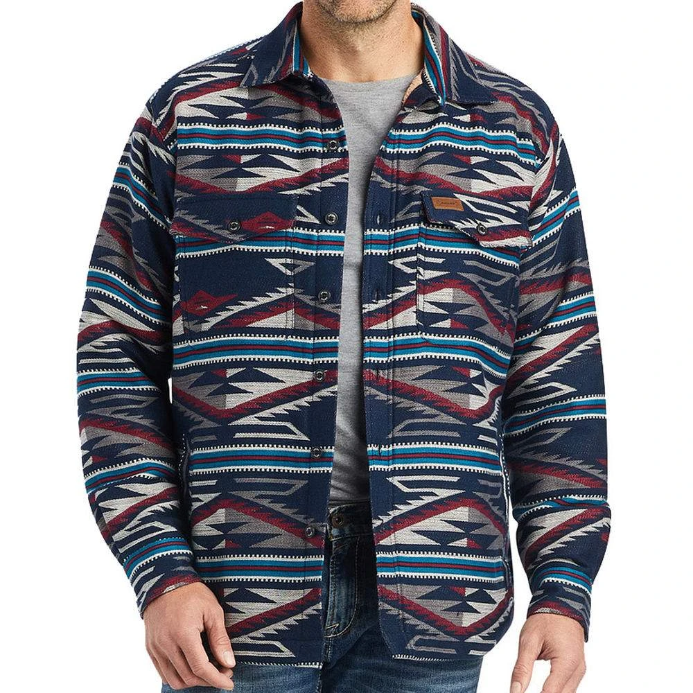 Ariat Men's Chimayo Retro Navy Aztec Shirt Jacket