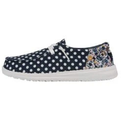 Heydude Women`s Hey Dude Wendy Funk Navy Flora Dot Casual