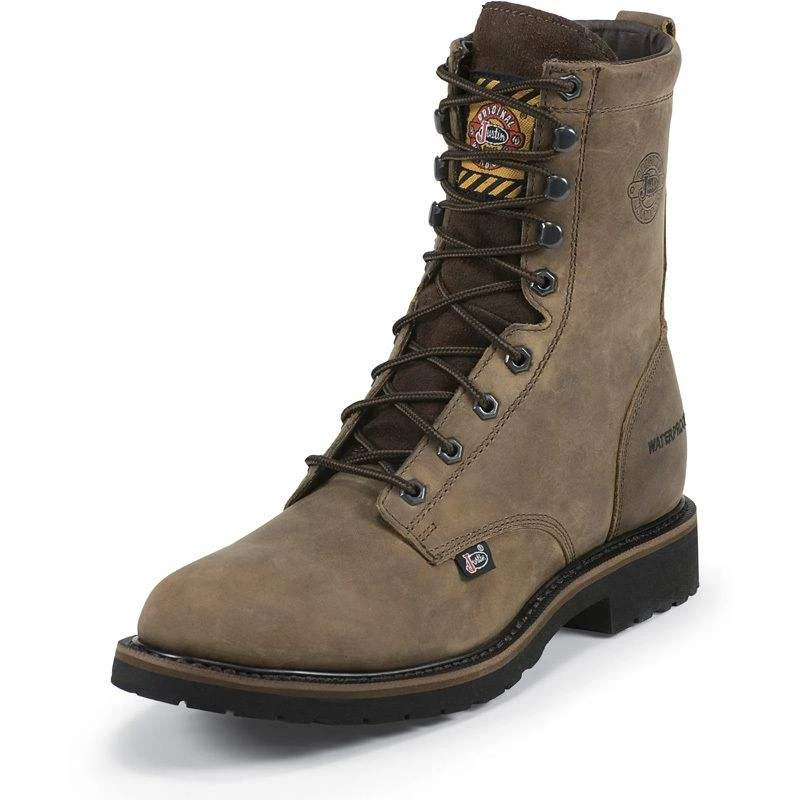 Men's Justin Wyoming Waterproof Steel Toe Work Boots
