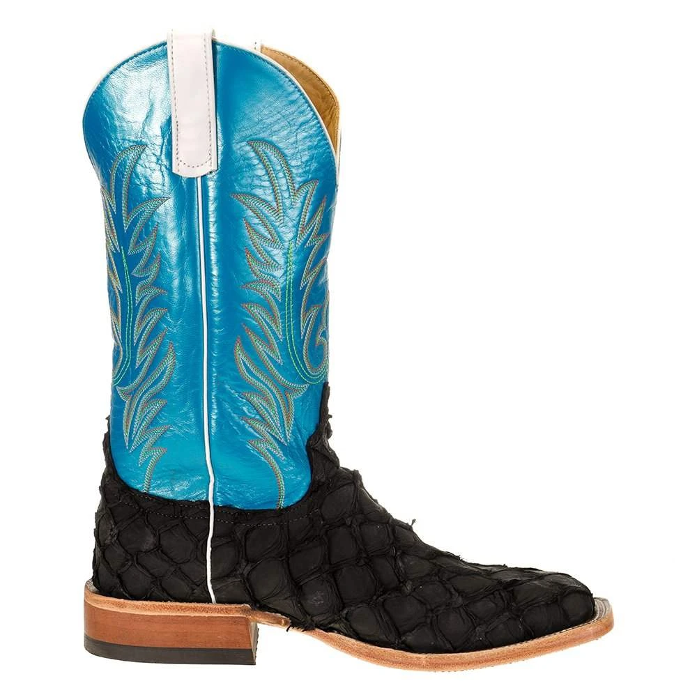 Anderson Bean Men's Matte Black Bass Boots 13in. Blue Luster Top Boot - Image 5