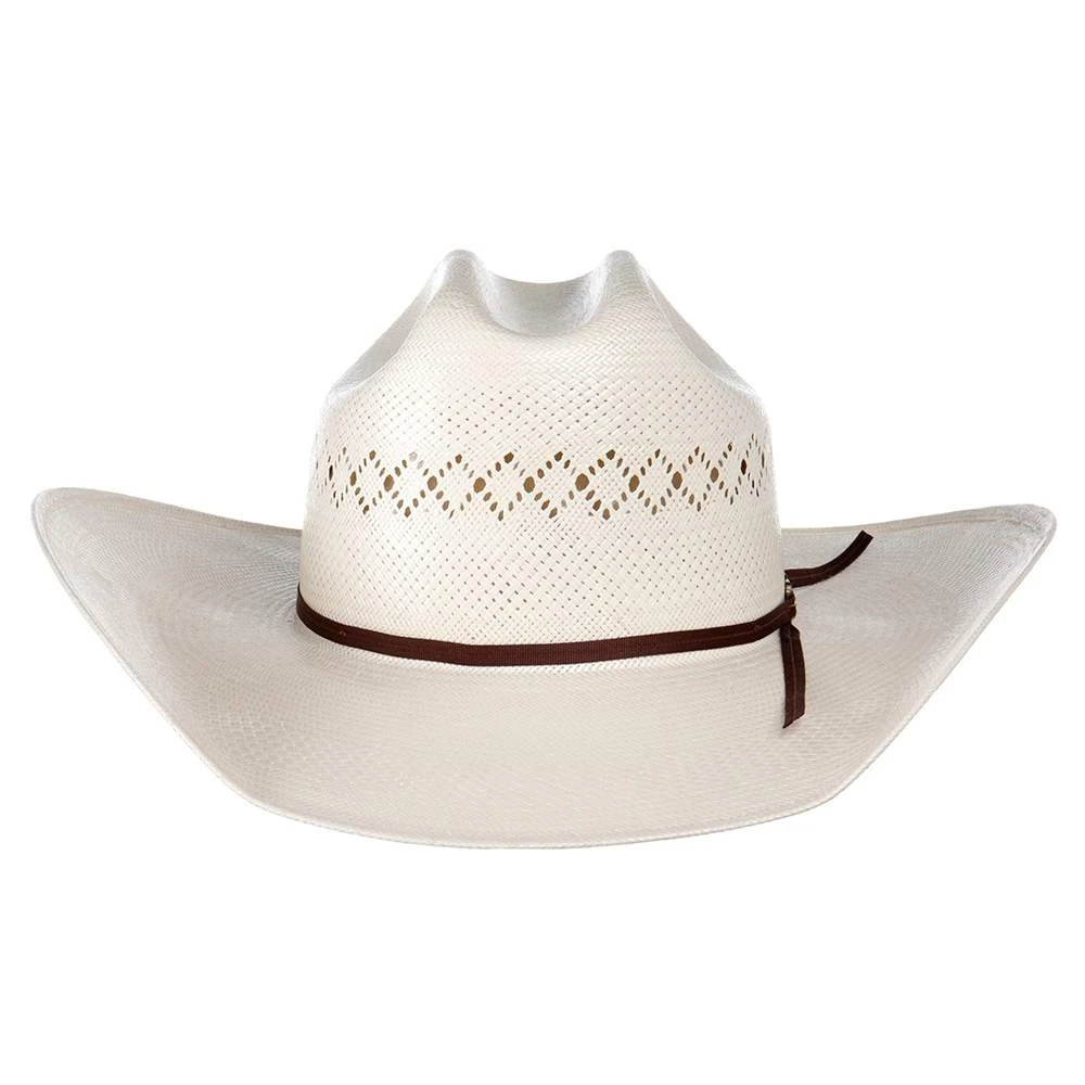 American Hats Ivory 8400 4 1/4in. Brim Rancher Crease Straw Cowboy Hat - Image 2