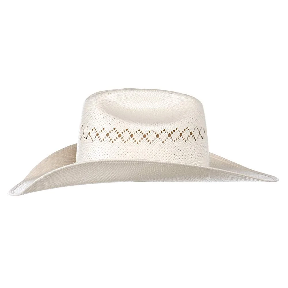 American Hats Ivory 8400 4 1/4in. Brim Rancher Crease Straw Cowboy Hat - Image 3