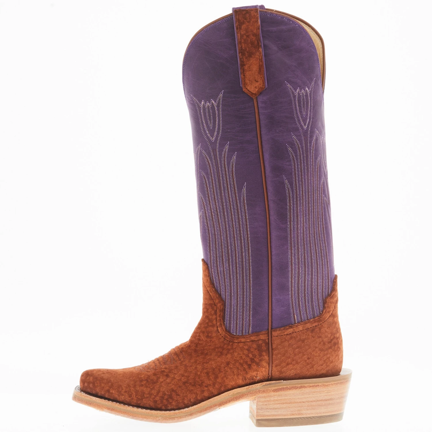 Rios Of Mercedes Women's Rust Carpincho Violet Buffamonte Top Boot - Image 3