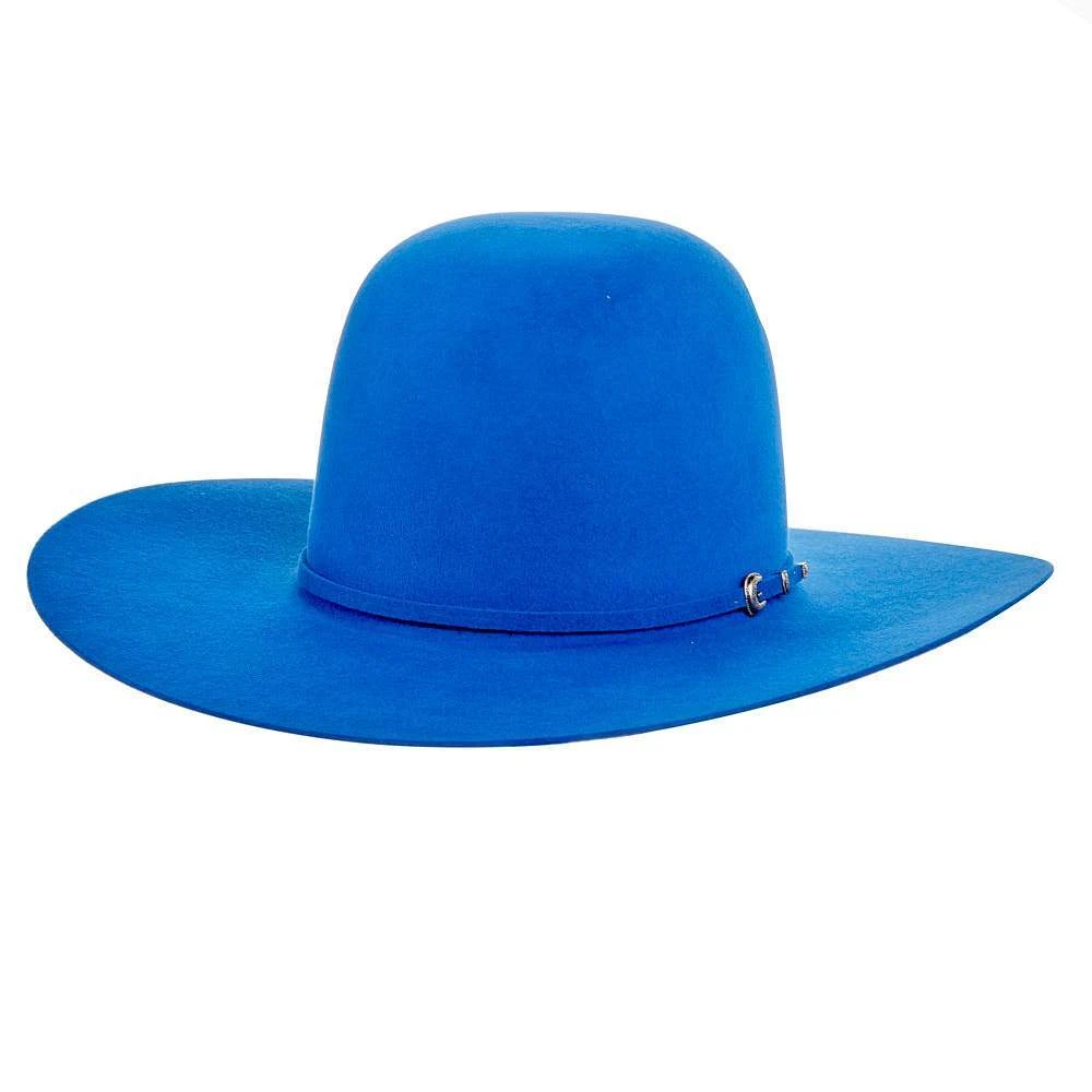 Rodeo King 7X Cobalt Blue 4in. Brim Open Crown Felt Cowboy Hat - Image 2