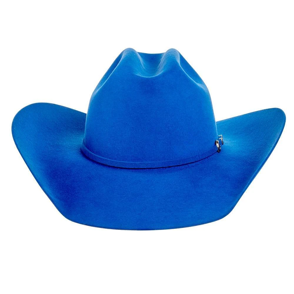 Rodeo King 7X Cobalt Blue 4in. Brim Open Crown Felt Cowboy Hat - Image 4