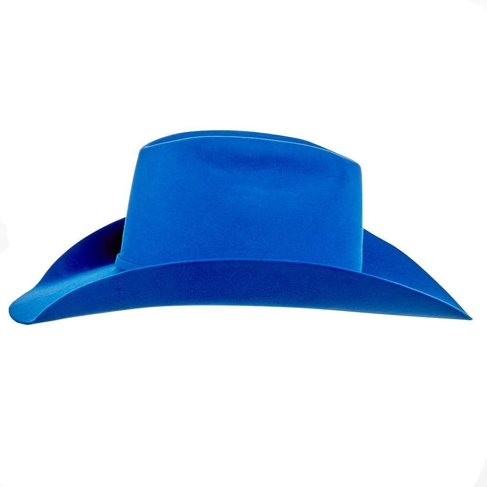 Rodeo King 7X Cobalt Blue 4in. Brim Open Crown Felt Cowboy Hat - Image 5